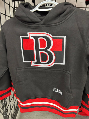 Black Cuffed Hoodie - Youth