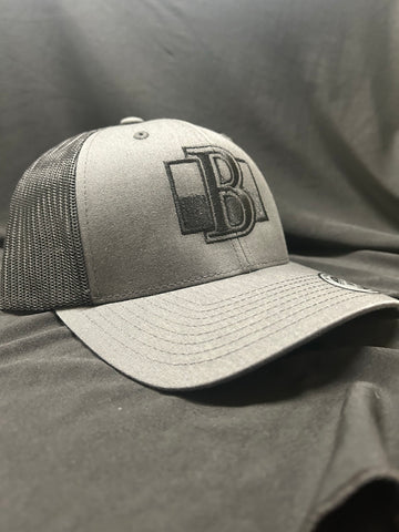 Belleville Senators Logo Black 'n' Charcoal Trucker Snapback Hat