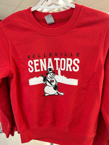 Senators Snowman - Youth Crewneck